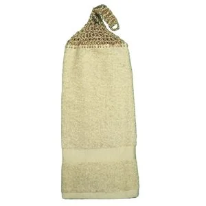 Serviette en coton beige uni