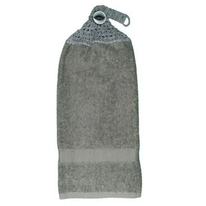 Serviette à main gris uni