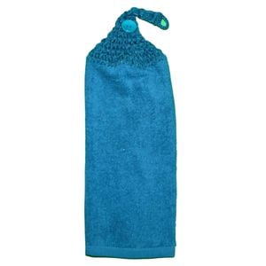 serviette à mains bleu turquoise